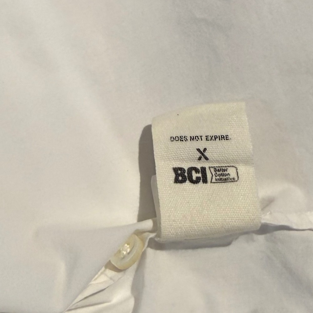 Alex Mill Easy Ruffle Shirt Womens S White Cotton Poplin Button Down Oversized - Picture 9 of 9